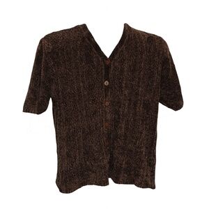 Sag Harbor buttoned short sleeve sweater size S - Like new